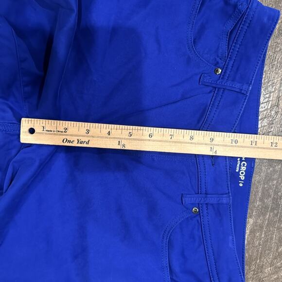 Chico's Women's Sateen Slim Crops Cobalt Blue Pant Size S/4 - Picture 5 of 9